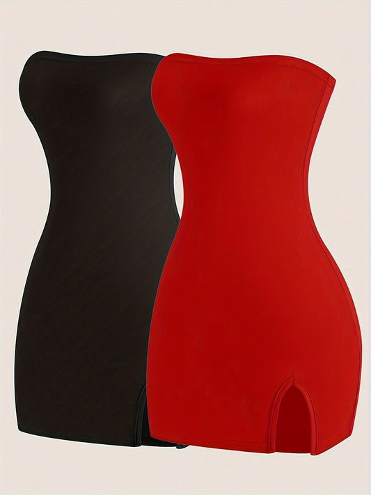 Double Up Body Shaping Mini Dresses [Cupid's Corner]