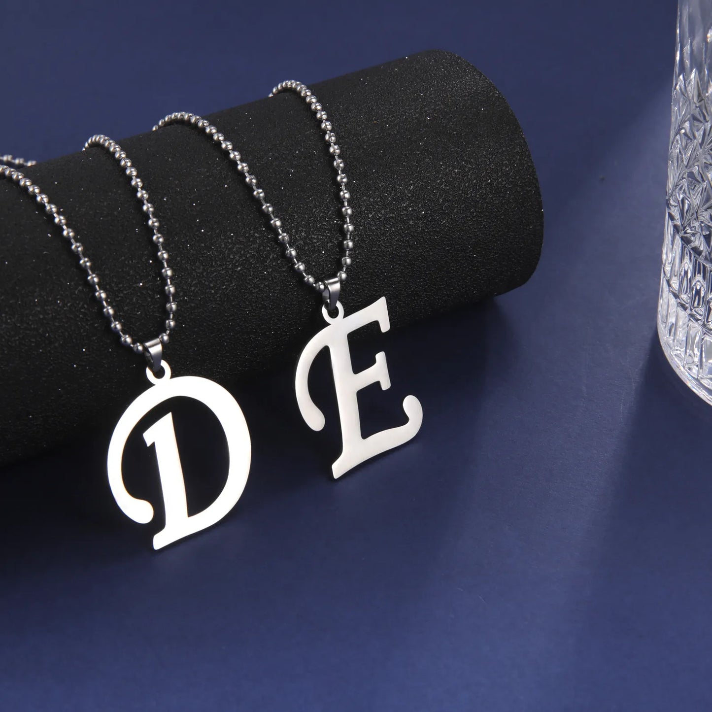 Silver Letter Pendant Necklace