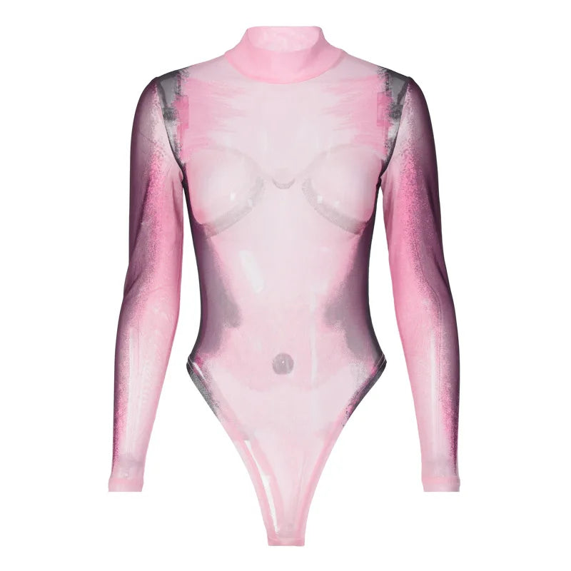 Match Made 3d Body Print Long Sleeve Top