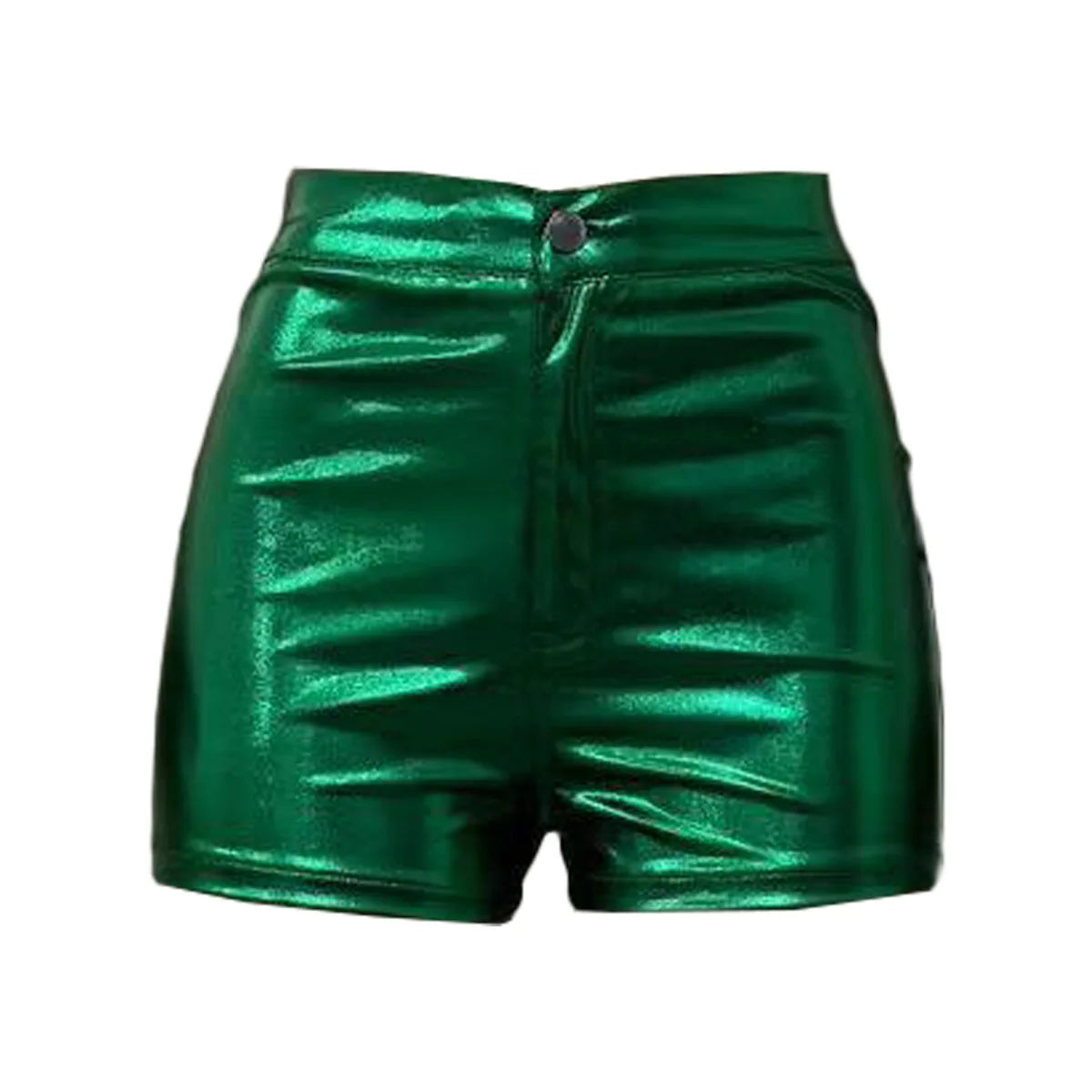 Look at me Metallic PU Leather Mini Shorts