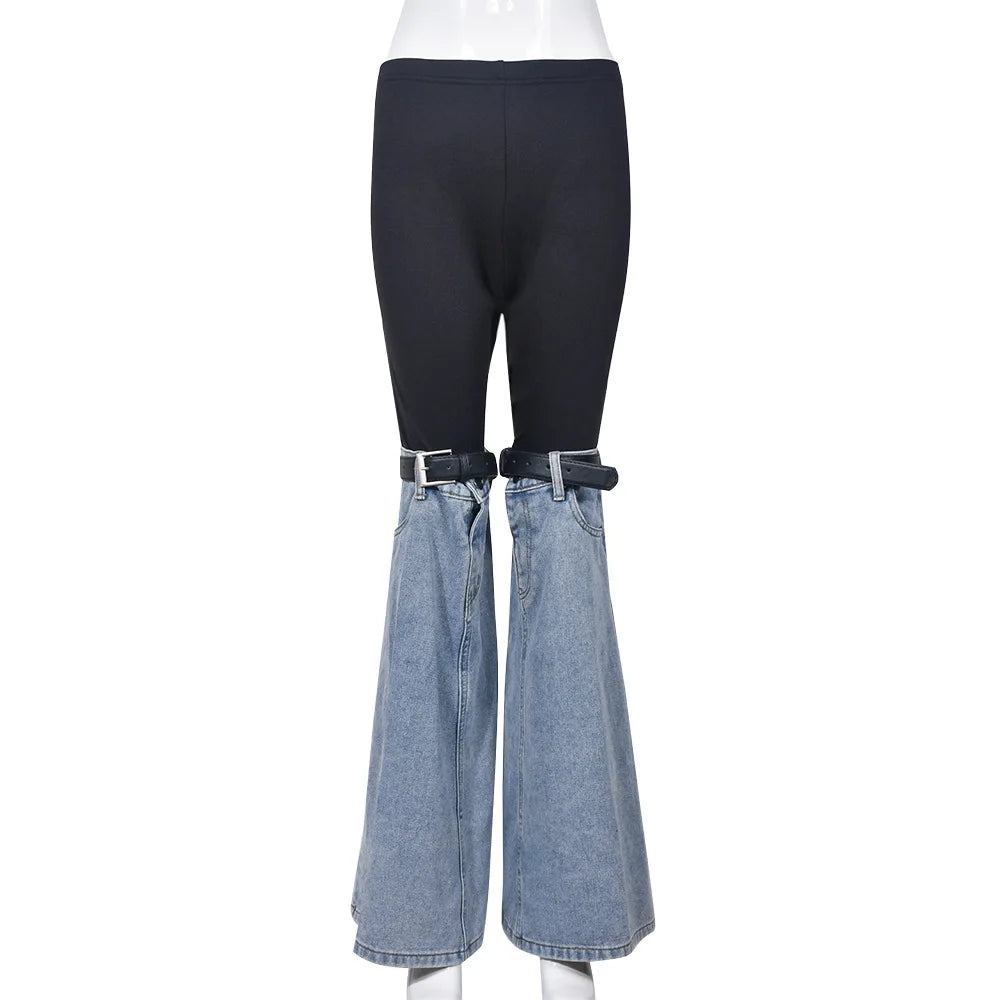 Touch It Up Patchwork Denim Pants